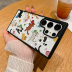 Cute Cat Wrist Strap Case For Samsung A26 A36 A56 S24 S25 S26 Ultra