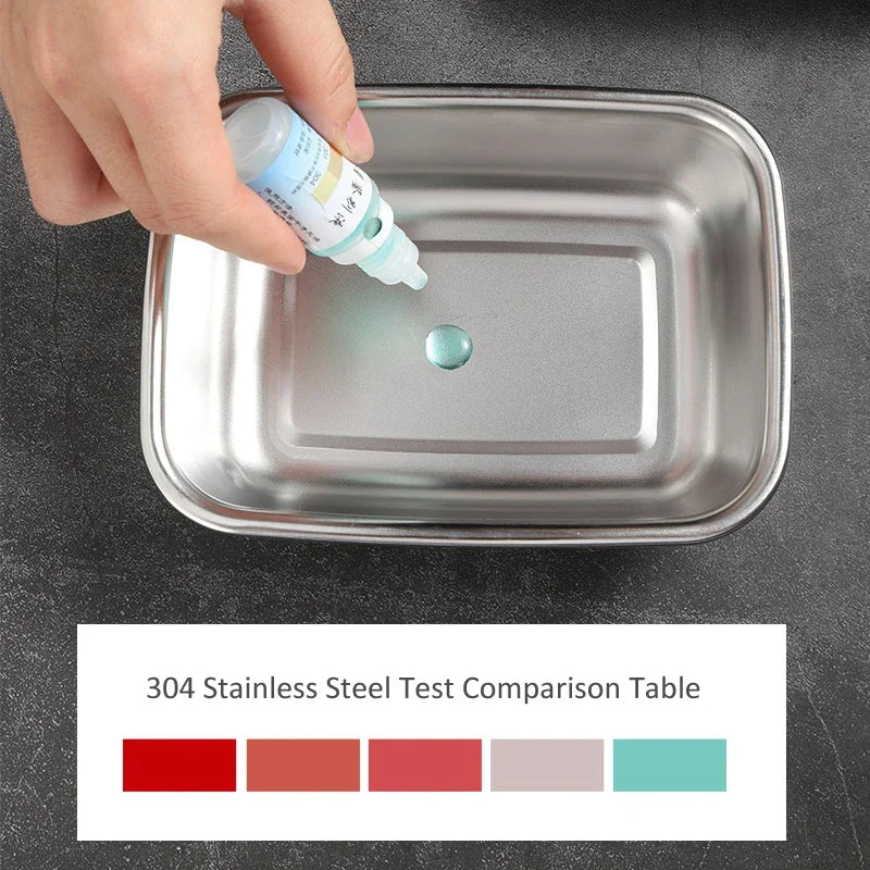 304 Stainless Steel Lunch Box Leakproof Bento Food Storage Travel Box