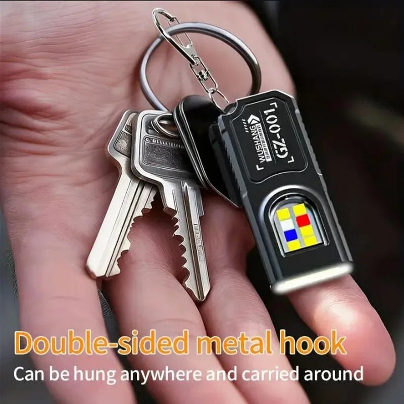 Mini COB LED Keychain Flashlight USB-C Rechargeable