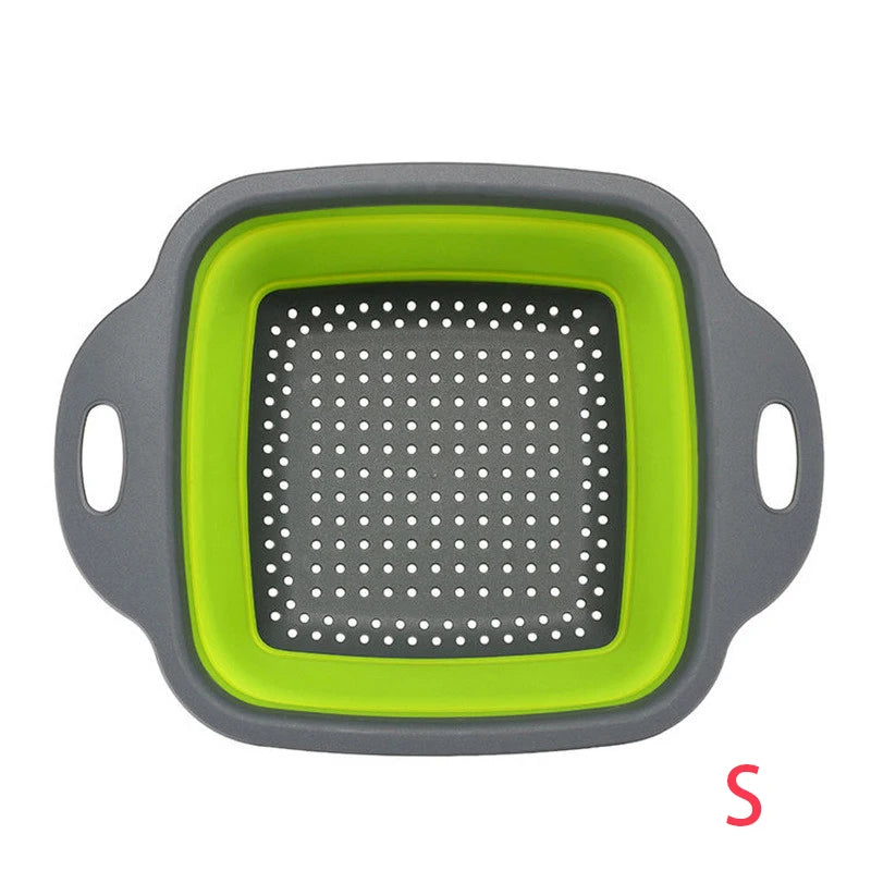 Collapsible Square Colander Silicone Strainer
