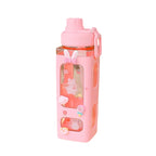 Kawaii Shaker Water Bottle with Straw BPA Free Cup