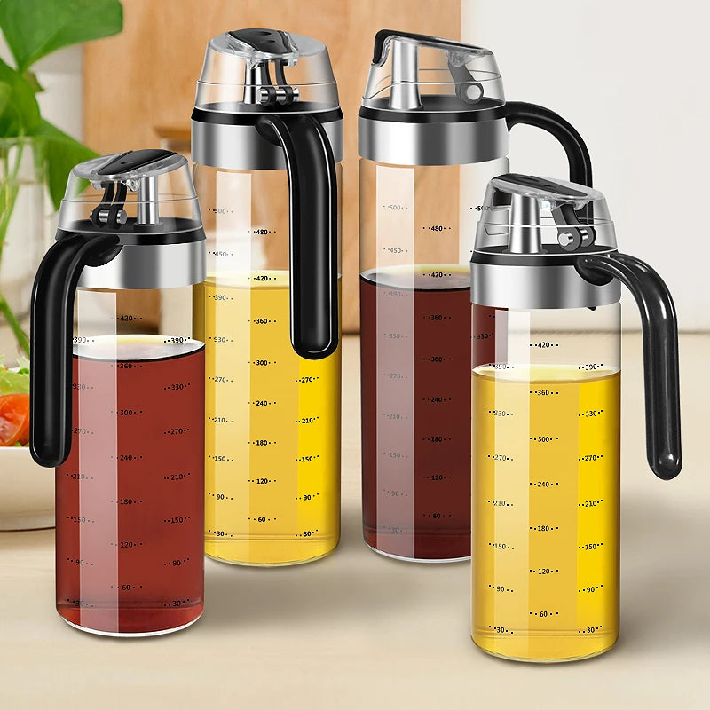 Glass Seasoning Bottle Dispenser Oil, Vinegar & Spice Storage Kitchen Tool Secondary image