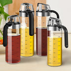 Glass Seasoning Bottle Dispenser Oil, Vinegar & Spice Storage Kitchen Tool
