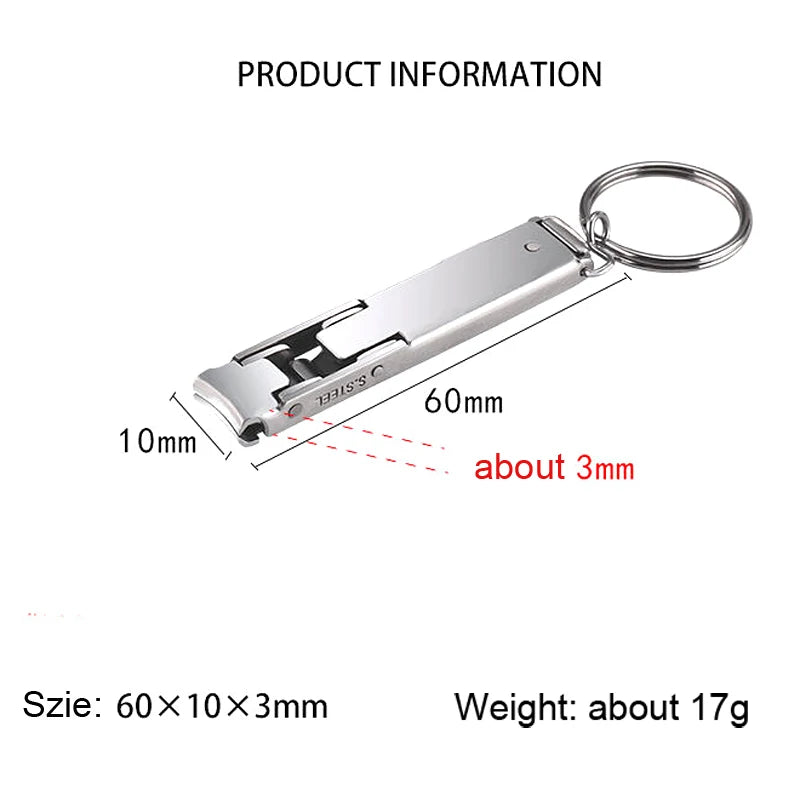 Ultra Thin Nail Clippers Portable Stainless Steel Travel Manicure Tool