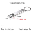 Ultra Thin Nail Clippers Portable Stainless Steel Travel Manicure Tool