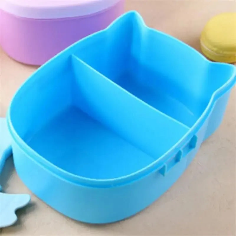 Portable Children Lunch Box Cartoon Bento Food Container with Cutlery Set Secondary image