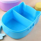Portable Children Lunch Box Cartoon Bento Food Container with Cutlery Set