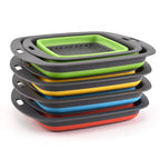 Collapsible Square Colander Silicone Strainer