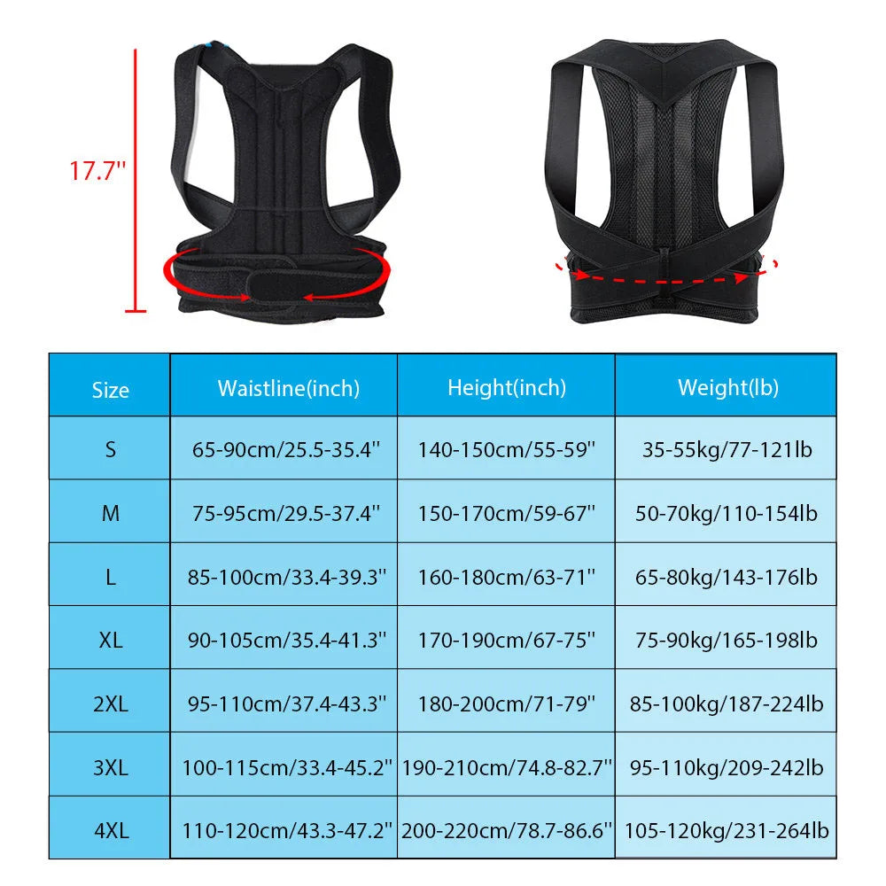 Upper Back Posture Corrector Clavicle Support Shoulder Brace Secondary image
