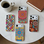 Indian Mandala Silicone Soft Case for iPhone 17 16 15 14 Pro Max Cover