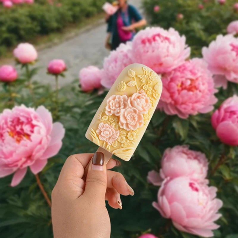 Silicone Flower Popsicle Mold – Easy Release Floral Ice Cream Maker