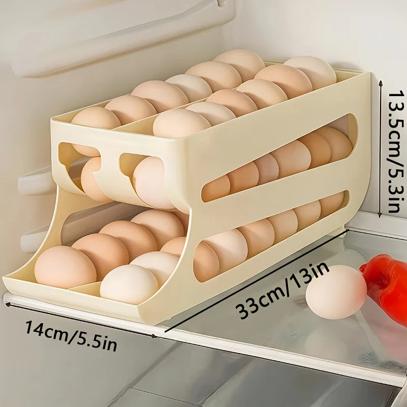 30 Egg Rolling Storage Box 3 Tier Fridge Rack Main image