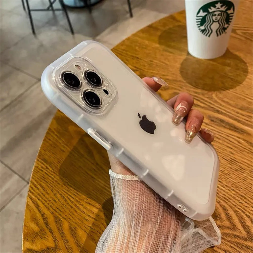 Clear Shockproof Bumper Silicone Case for iPhone 16 15 14 13 Pro Max