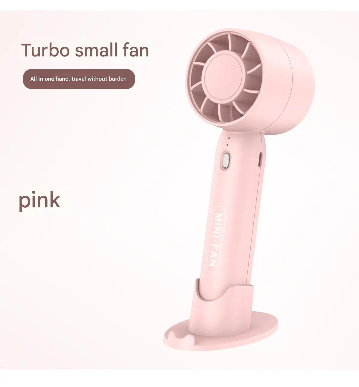 Turbo Handheld Mini Fan USB Rechargeable Portable Fan