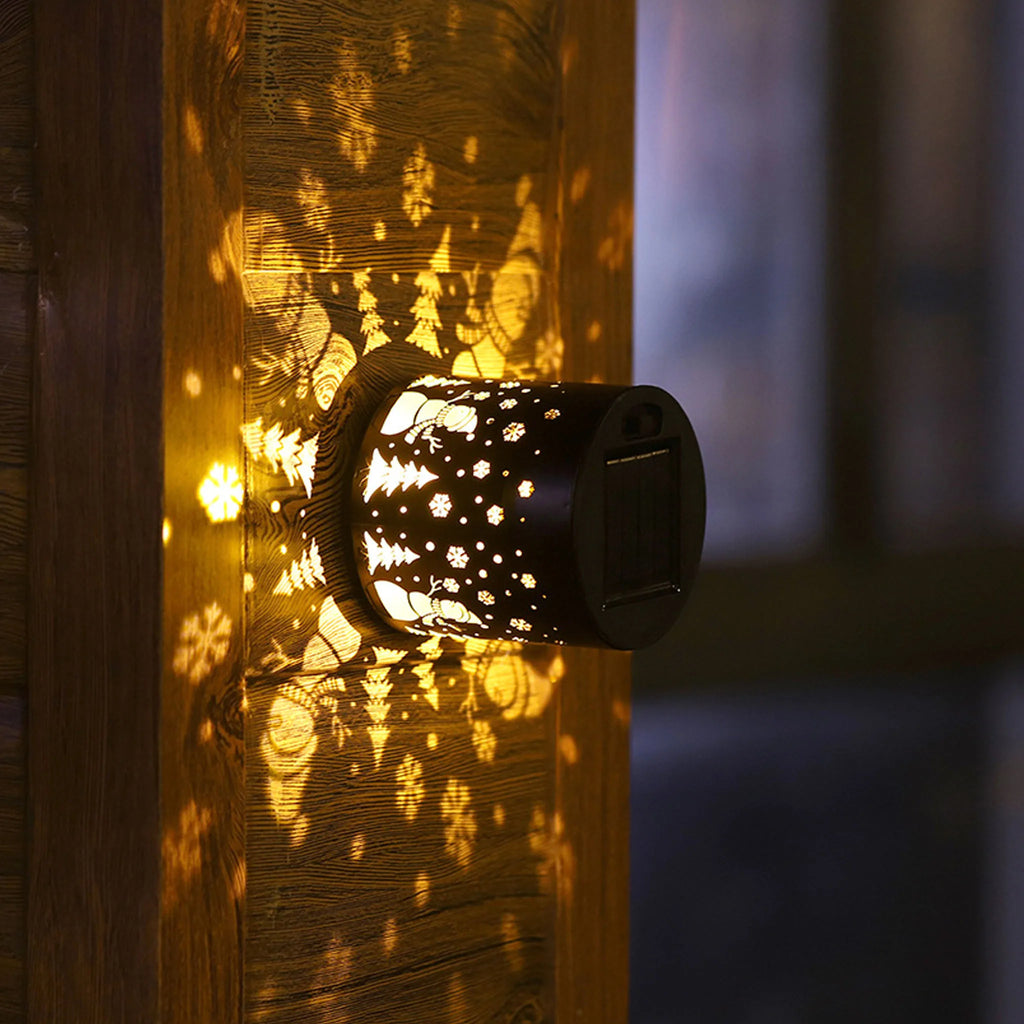 Solar Mandala Sunflower Wall Light Waterproof Outdoor LED Garden Lamp
