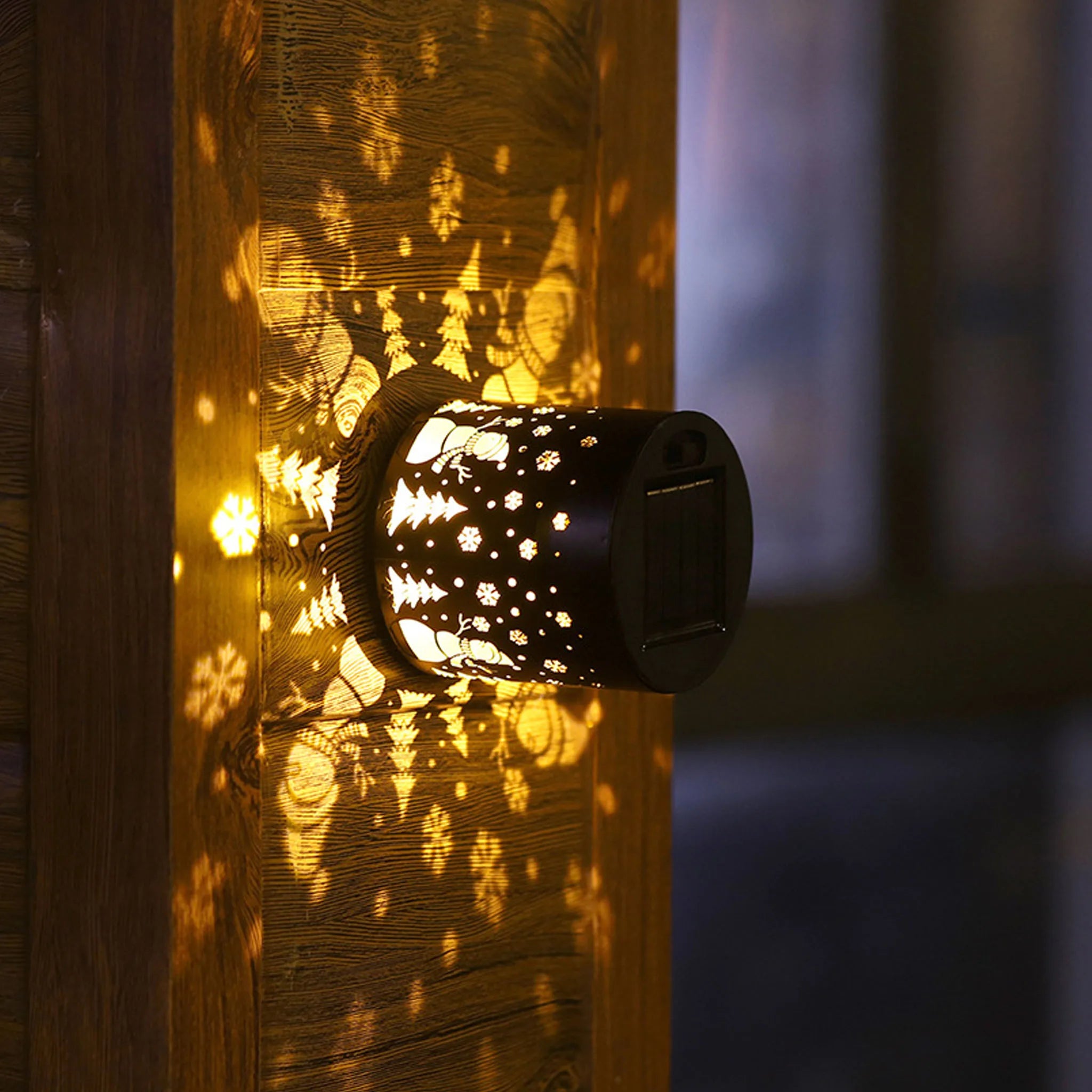 Solar Mandala Sunflower Wall Light Waterproof Outdoor LED Garden Lamp