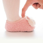 Cartoon Rabbit Baby Slippers Plush Warm Anti-Slip Toddler Shoes