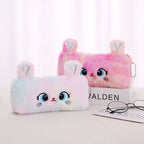 Kawaii Cat Plush Pencil Case Cute Fluffy Large Capacity Pen Bag