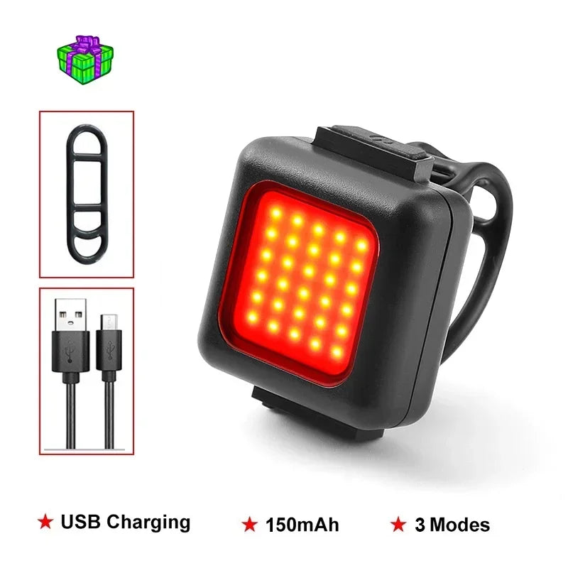 Rechargeable Bike Light Set Front & Rear USB Bicycle Lamp