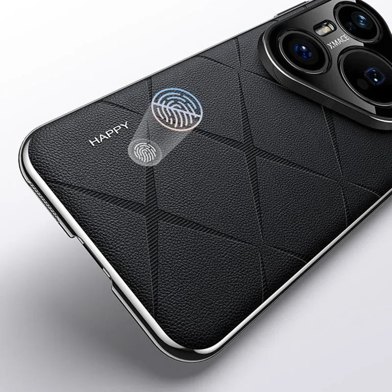 Luxury Leather Camera Protection Case for Huawei Pura 80 Ultra