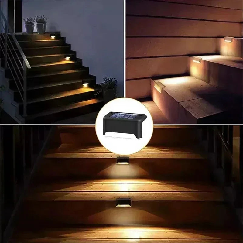 Waterproof Solar LED Step Lights for Garden & Patio Decor