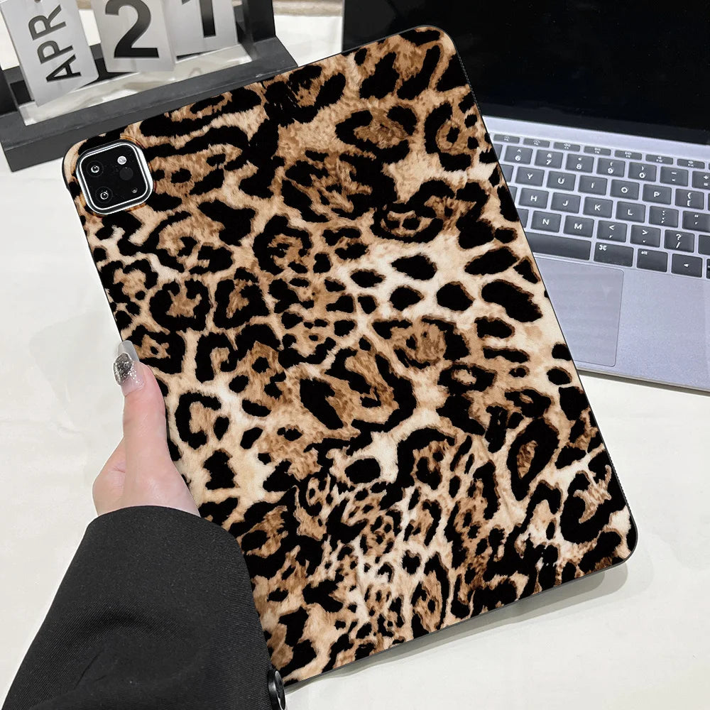 Classic Leopard & Cow Print iPad Case for Air 11 13 Pro & Mini Cover