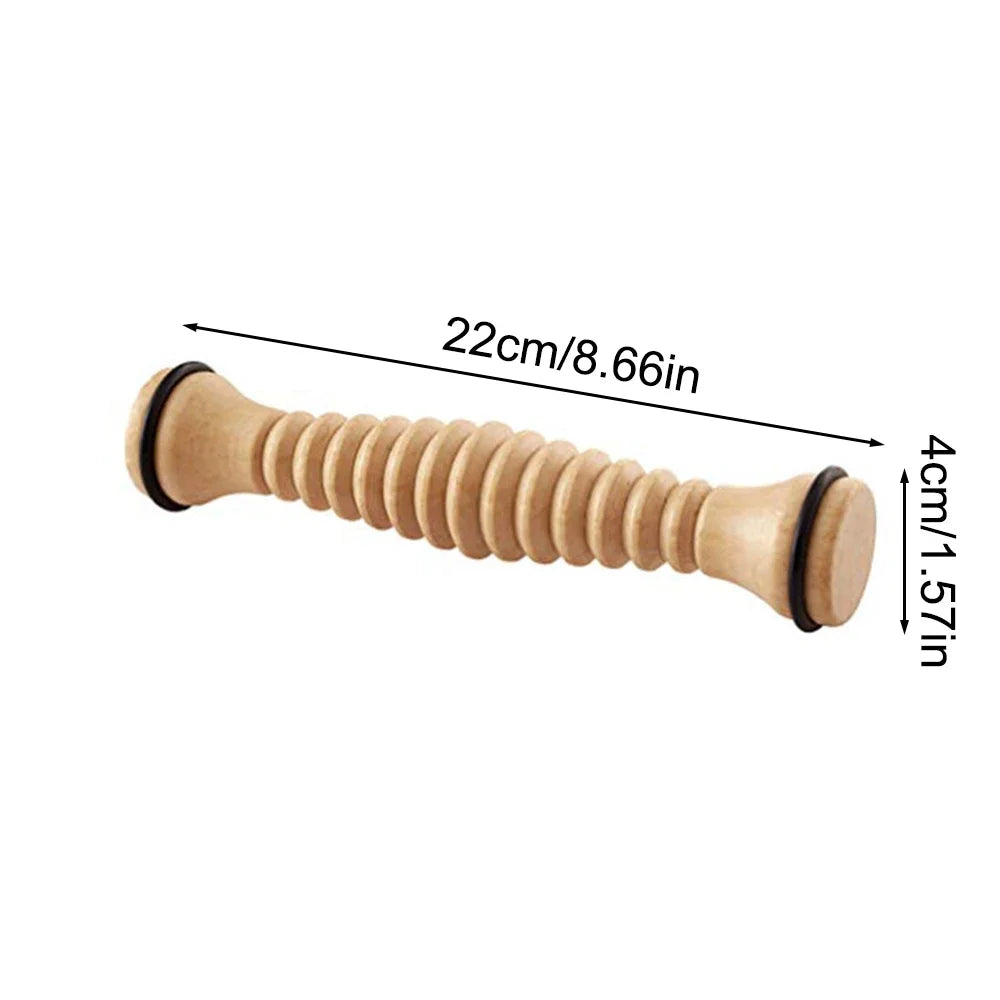 Wooden Foot Roller Massager for Plantar Fasciitis & Stress Relief