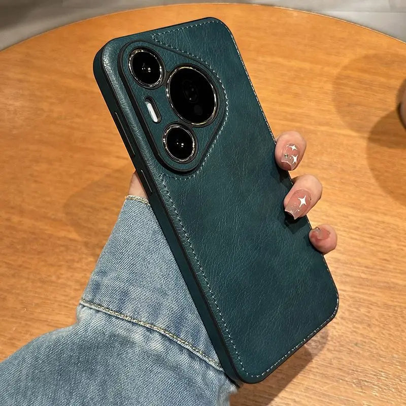 Luxury Vintage Leather Case for Huawei Pura 80 & Mate 40 50 60 70 Pro