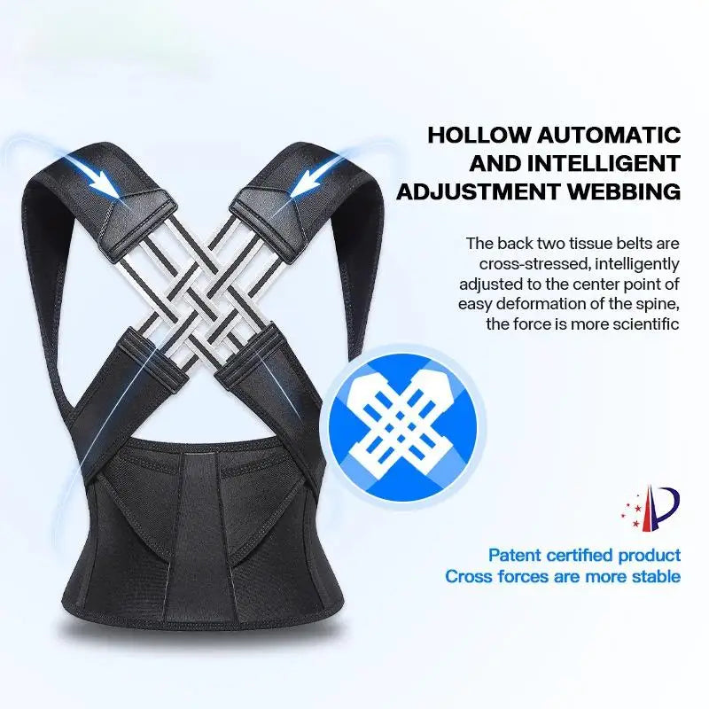 Adjustable Spine Alignment Belt Back Support Waist Trainer Brace Secondary image