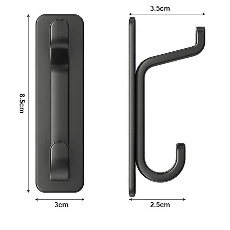 5Pcs Heavy Duty Self-Adhesive Hooks No-Drill Wall Storage Hooks