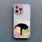 Funny Cat Phone Case for iPhone 11 12 13 14 15 16 17 Pro Max