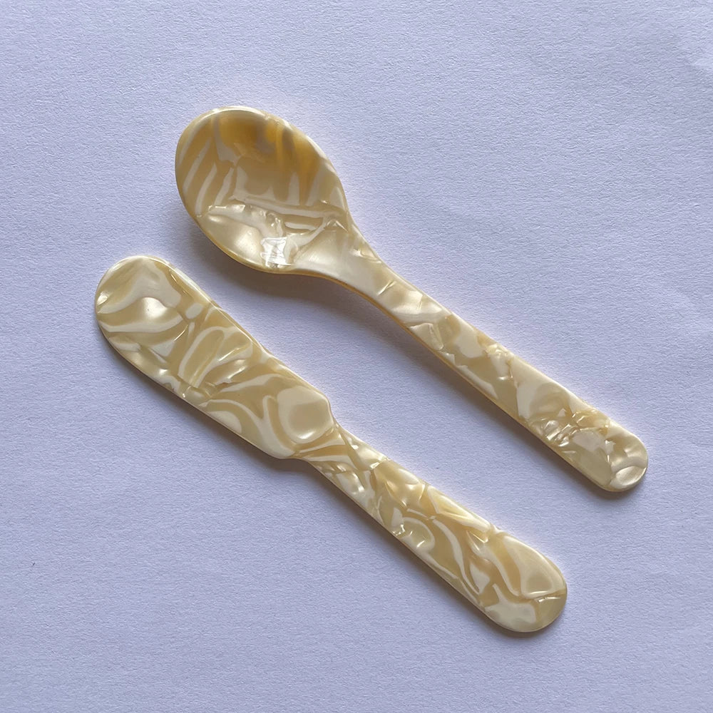 11CM Acrylic Ice Spoon – Colorful Coffee, Caviar & Dessert Stir Spoon