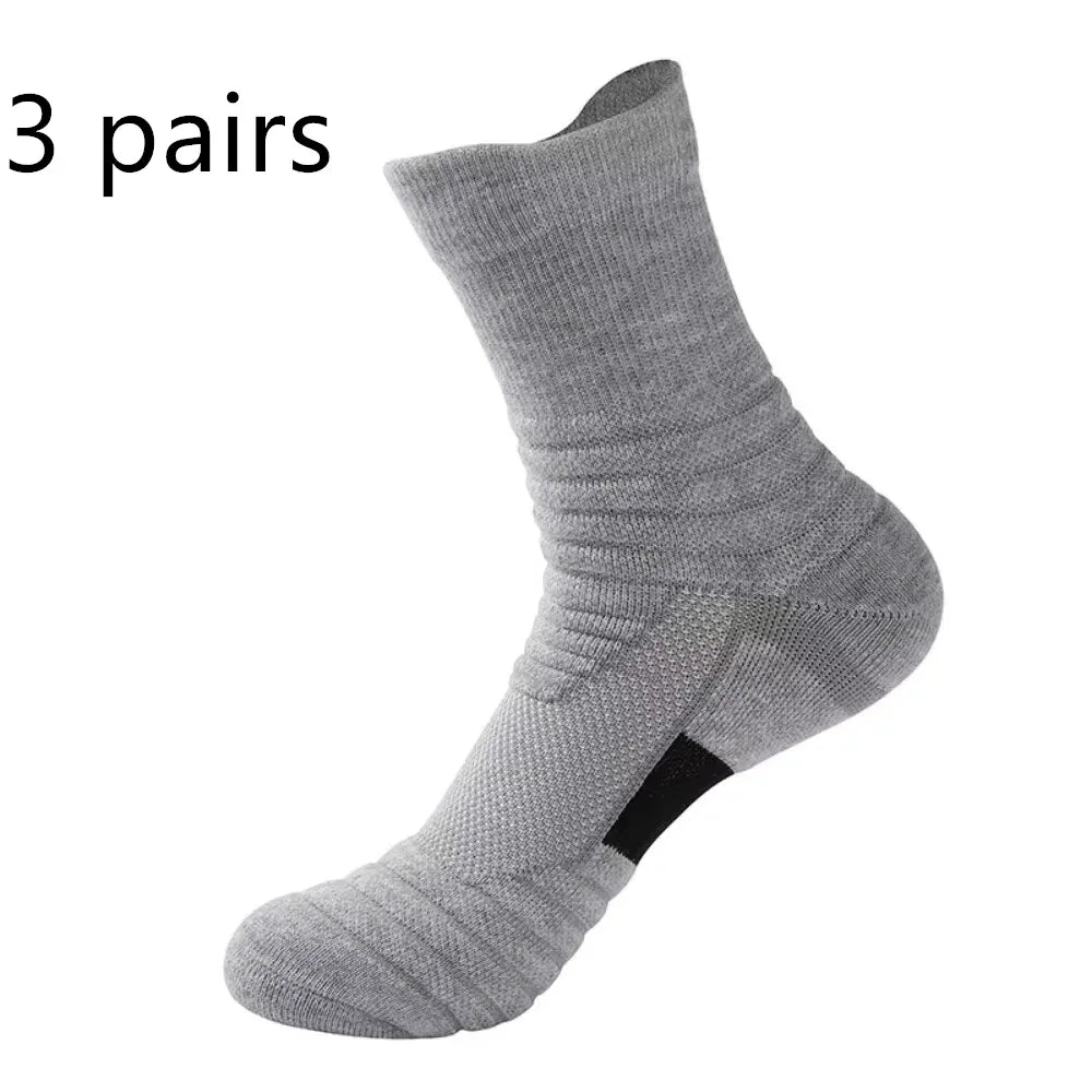Men’s Compression Socks 3 Pairs Breathable Cycling Basketball