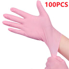 Pink Nitrile Gloves Latex Free Disposable Gloves