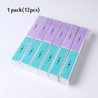 4 Sides Sponge Nail Buffer Professional Manicure Polishing Block