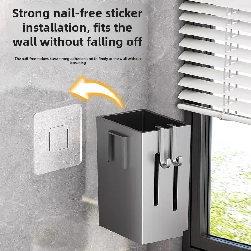 Wall Mounted Chopstick Holder No Drill Storage