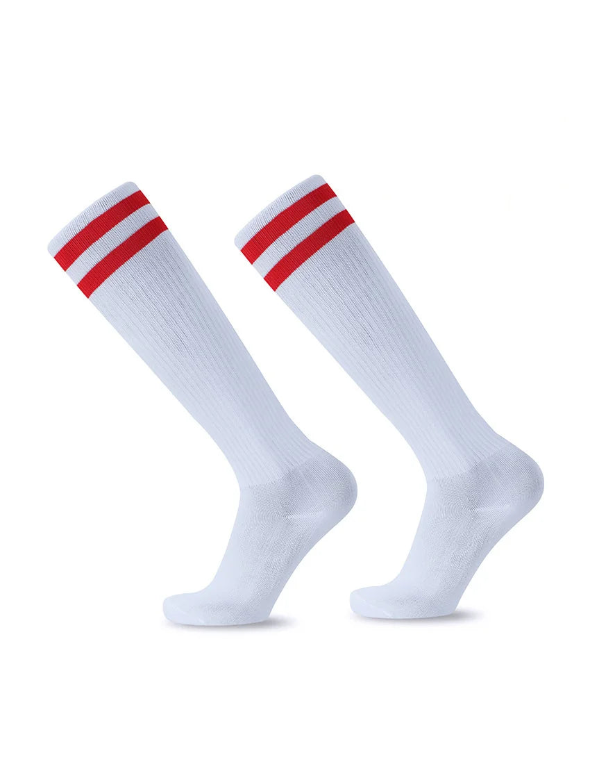 Striped Football Socks Men, Women & Kids Over Knee Soccer Rugby Sports