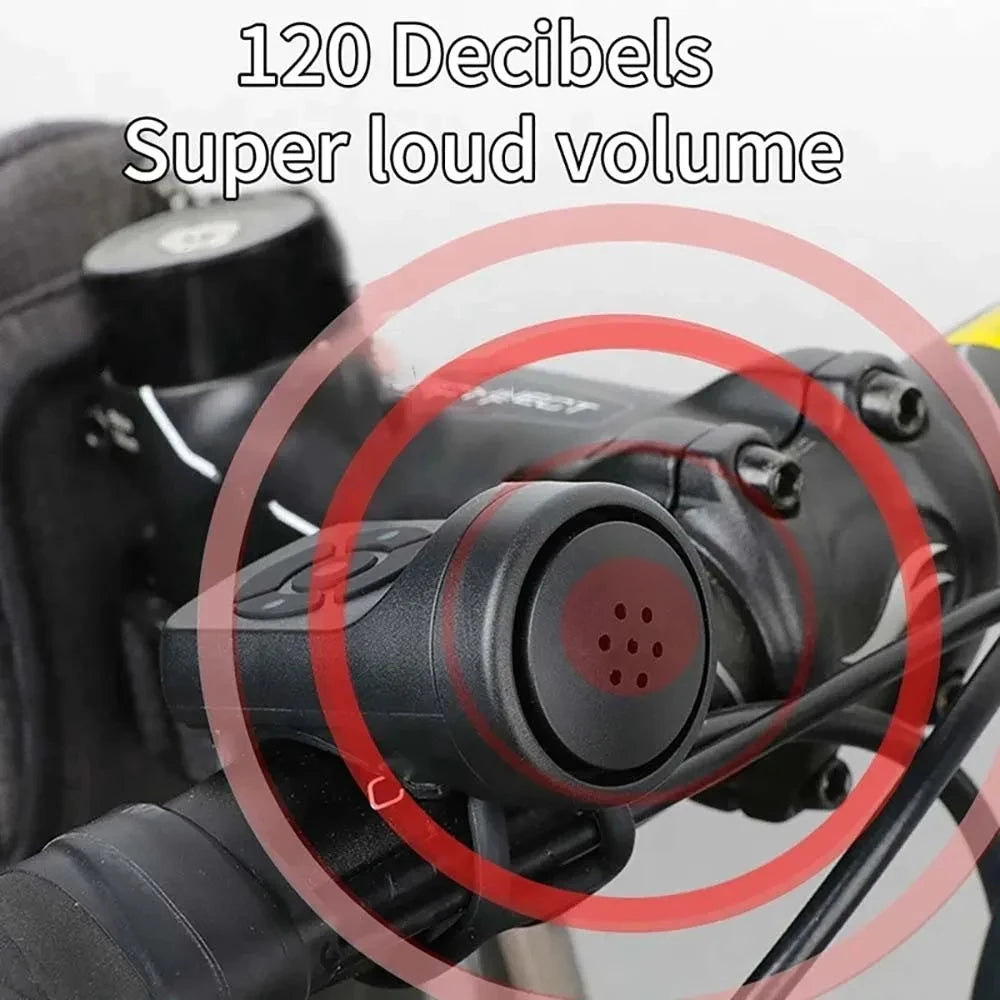 USB Rechargeable Electric Bike Bell Waterproof MTB Bicycle Warning Horn