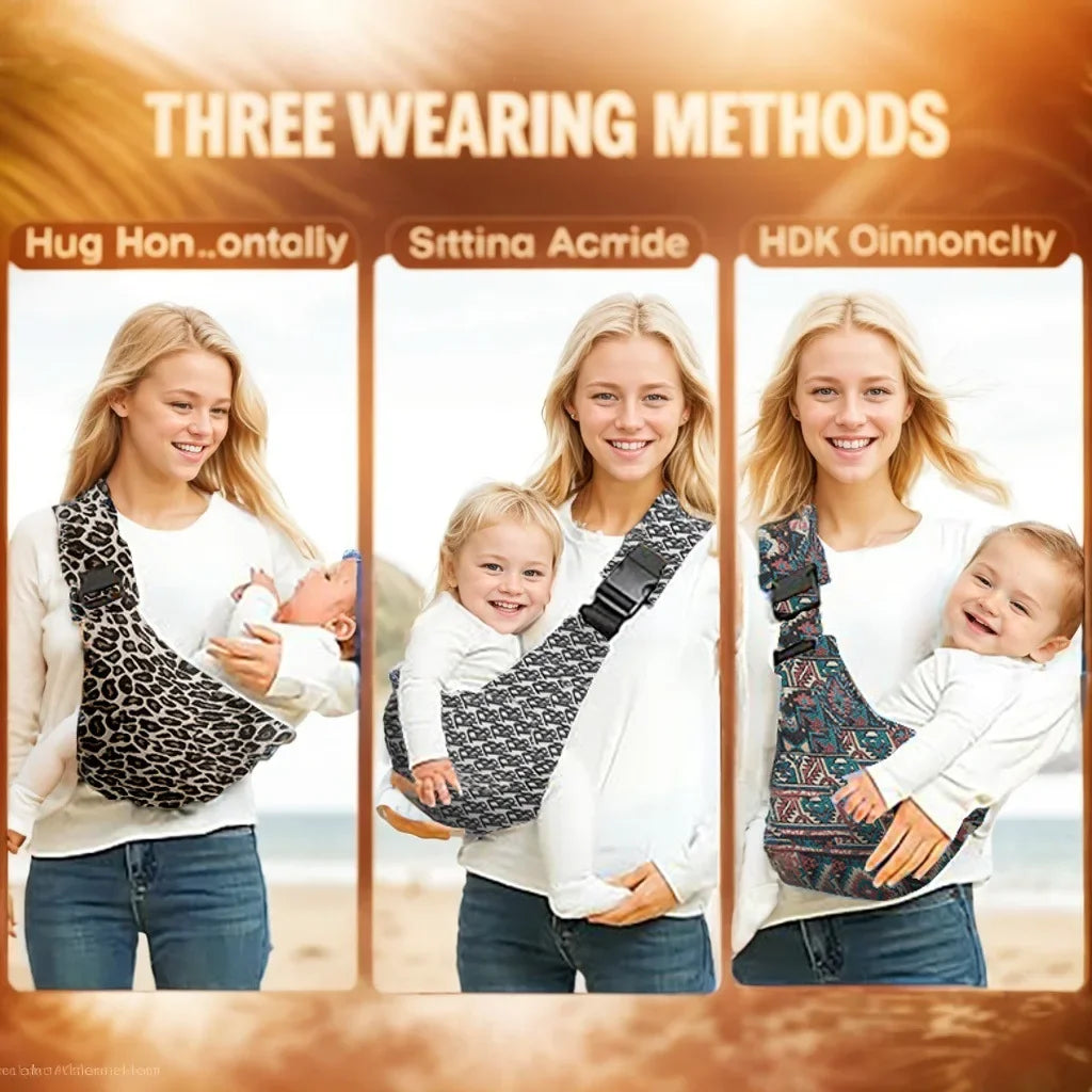 Leopard Baby Carrier Waist Stool Portable Front Hug Infant Carrier