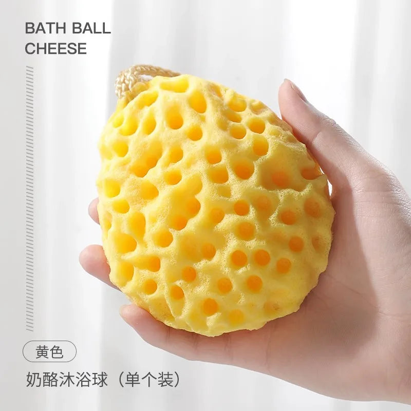 Cheese Bath Ball Super Soft Honeycomb Baby Bath Sponge