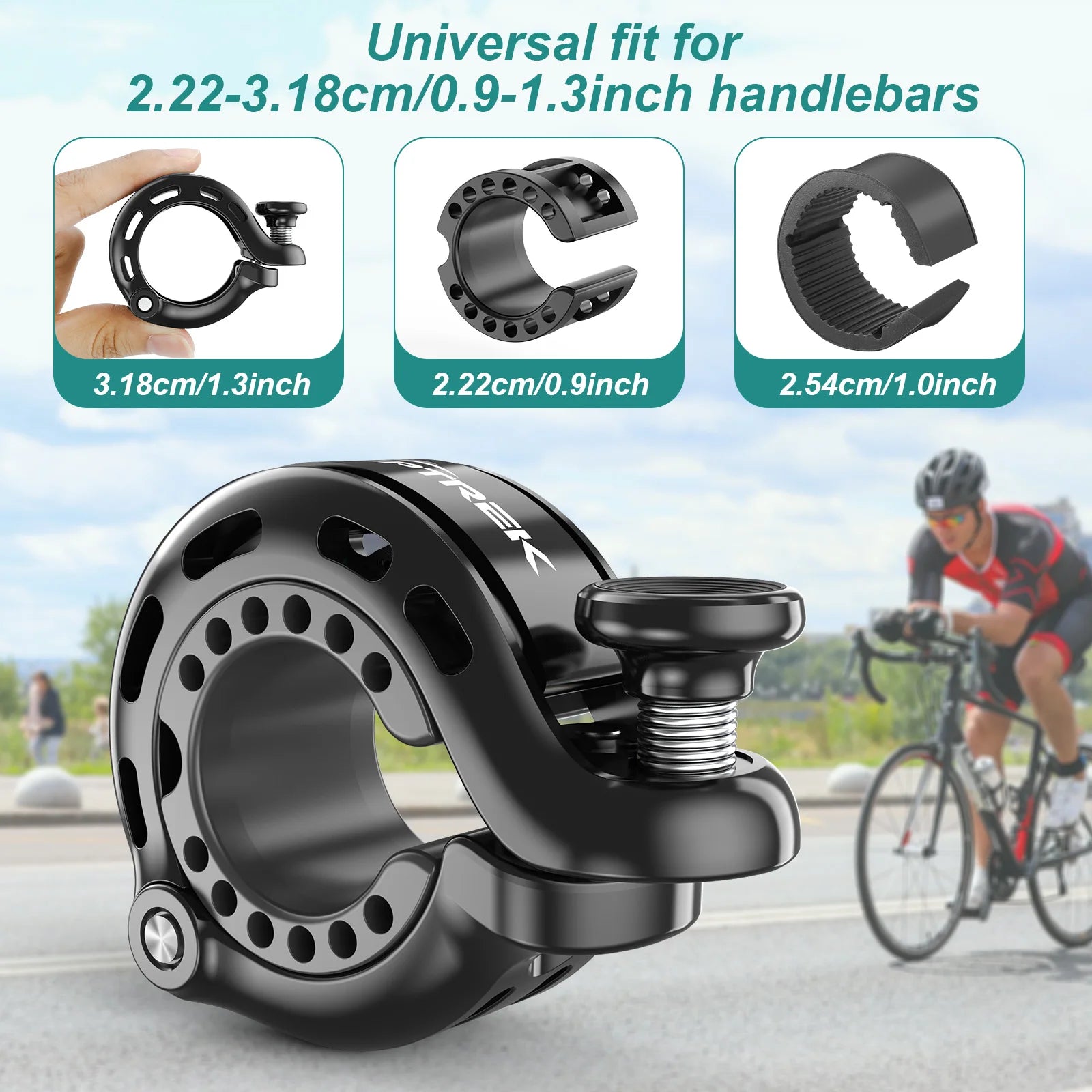 Stainless Steel Bicycle Bell Loud MTB Bike Handlebar Safety Horn Secondary image