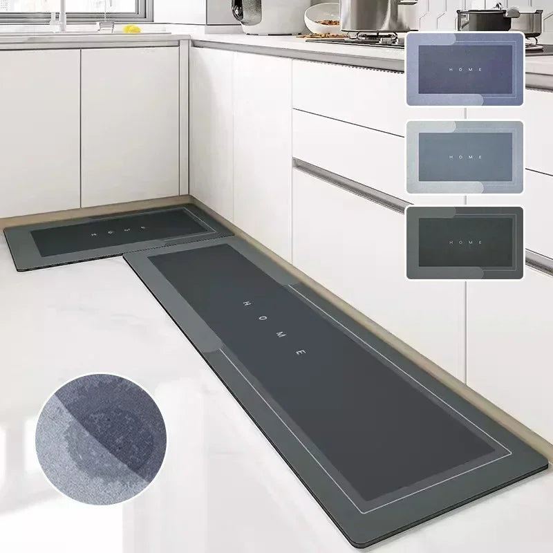 Diatomite Kitchen Rug Super Absorbent Non-Slip Long Floor Mat