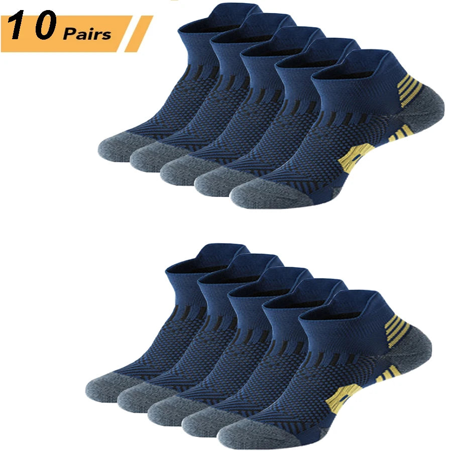 Fitness Sport Socks Non-Slip Cushioned Quick Dry Running Socks 3 Pairs