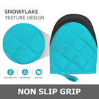 Short Oven Mitts – Heat Resistant Non-Slip Kitchen Gloves (1 Pair)