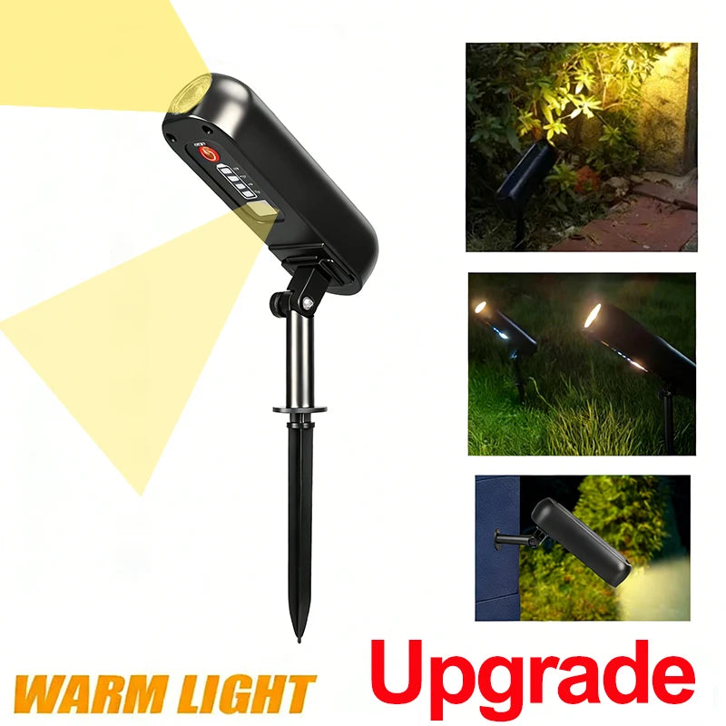 2-in-1 Solar Spotlight & Wall Lamp