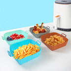 Air Fryer Silicone Liners Reusable Non-Stick Basket & Pizza Baking Tray