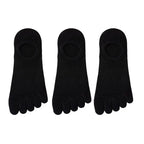 Men’s Toe Socks Breathable Anti Sweat Casual Finger Socks 3 Pairs
