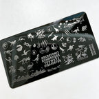 MouTeen263 Nail Stamping Plate Cursive Letter Nail Art Template