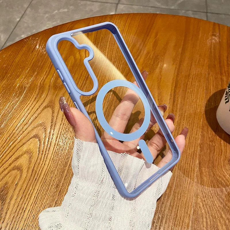 MagSafe Magnetic Clear Case for Samsung Galaxy S22 S23 S24 S25 S26