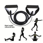 1pc 4-Level Resistance Bands with Handles for Home Workout Fitness
